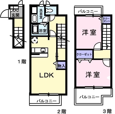 Ｋ・ＴエミネンスヒルズＡの間取り