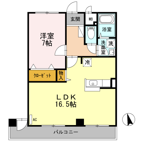 那覇市首里当蔵町のマンションの間取り