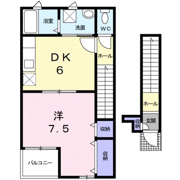 ピュアーズ０６　Ａの間取り