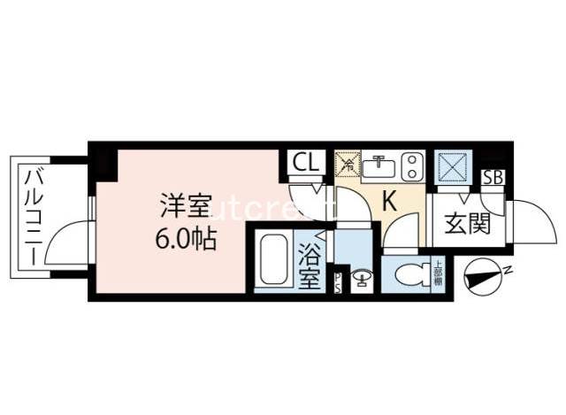 エスリード難波ステーションゲートノーステラスの間取り