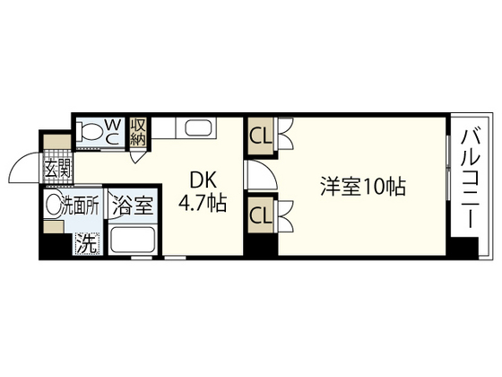 広島市中区東白島町のマンションの間取り