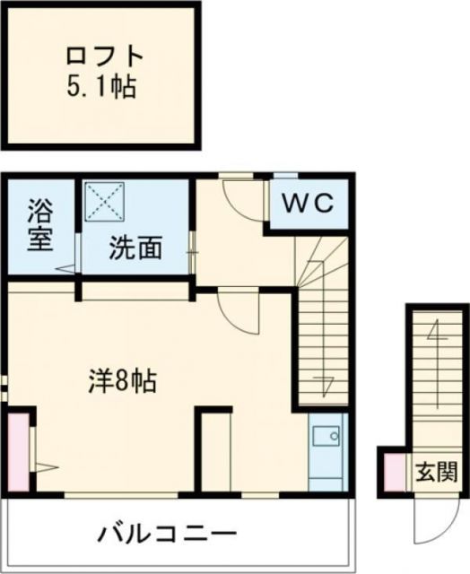 堺市西区鶴田町のアパートの間取り