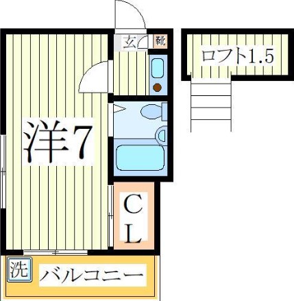 柏市豊上町のアパートの間取り