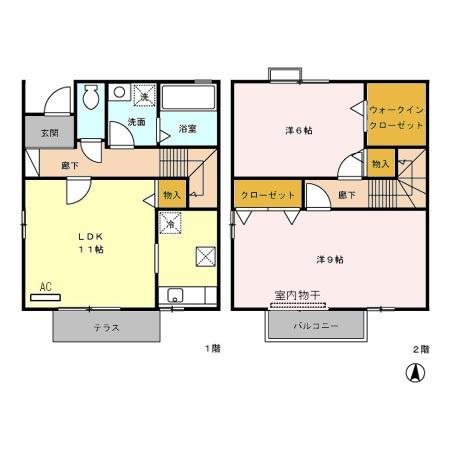 ロイヤルガーデン吉川　Ｃの間取り