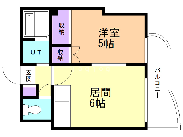 札幌市東区北二十七条東のマンションの間取り