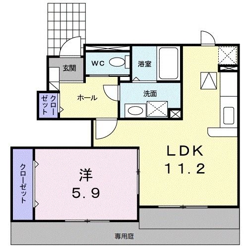 和歌山市寺内のアパートの間取り