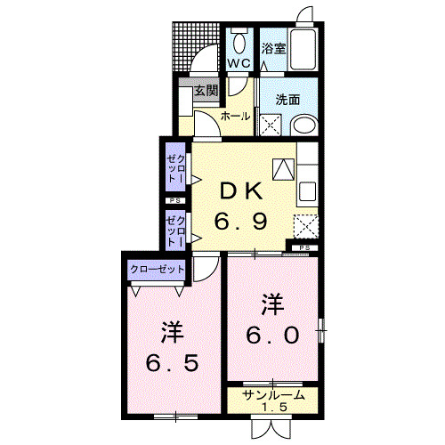 プラシードＤの間取り