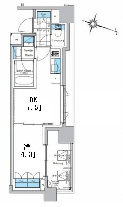 ルフォンプログレ神田プレミアの間取り