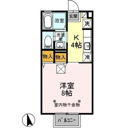 【ペアレント西城南102の間取り】