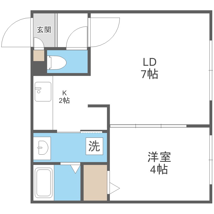 【ラフィーネ南郷通の間取り】