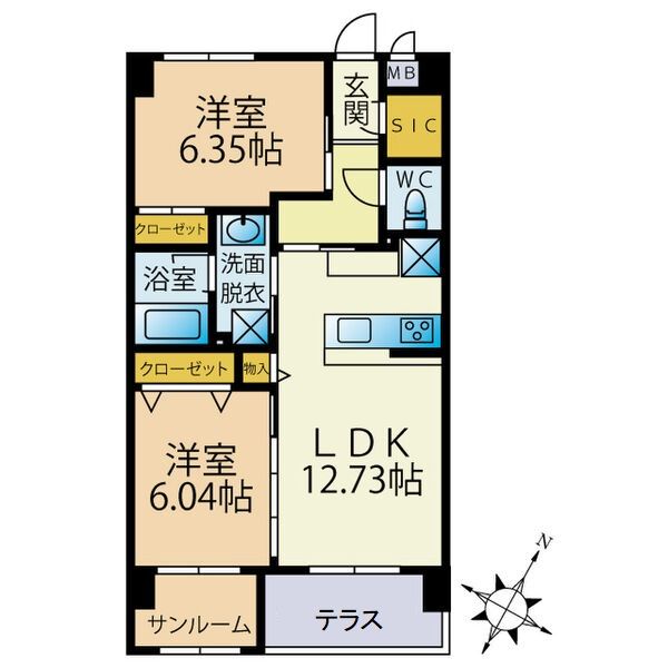 糸島市潤のマンションの間取り