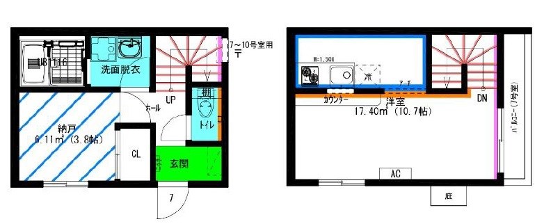 大府市中央町のアパートの間取り