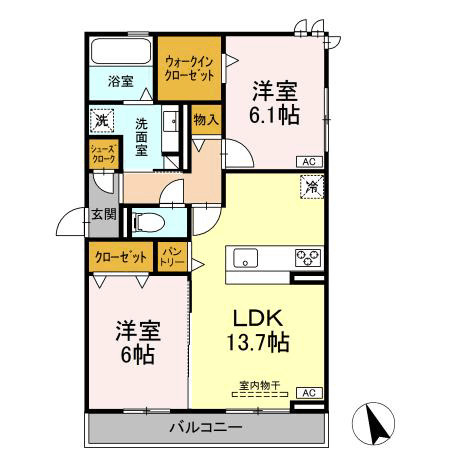 Ｄ－ｓｑｕａｒｅ東橋良町の間取り