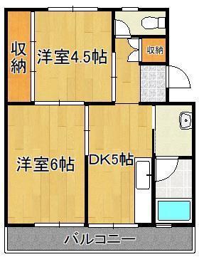 ビレッジハウス小倉南１号棟の間取り