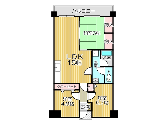 エクレール若葉台の間取り