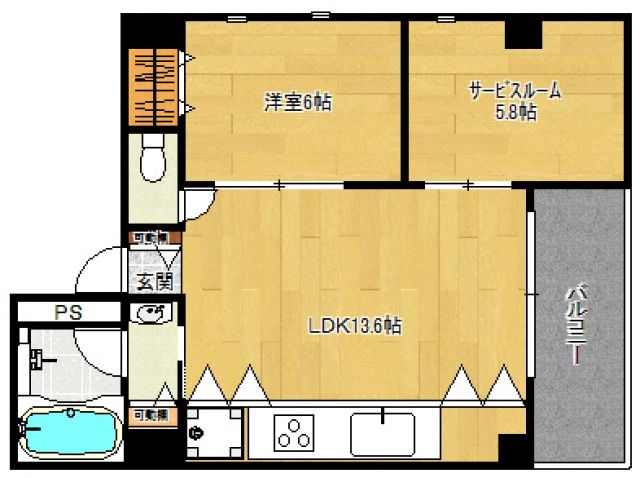 広島市中区吉島町のマンションの間取り