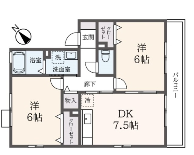 ボヌール　五番館の間取り