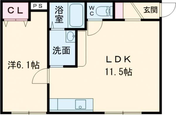 苫小牧市北栄町のアパートの間取り