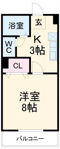 豊田市西中山町のアパートの間取り