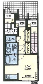 MINAMIMACHI BASE　新築　3階建の間取り