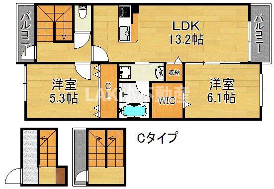 アーサー住之江の間取り