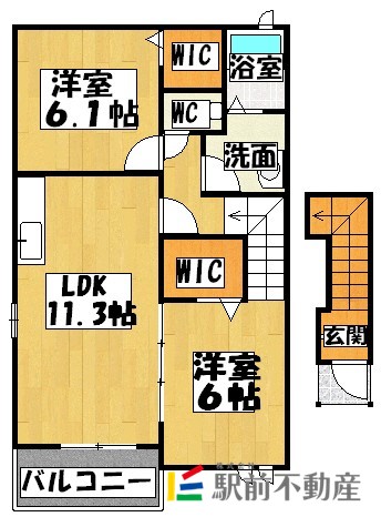 ヒルズ諸富Iの間取り