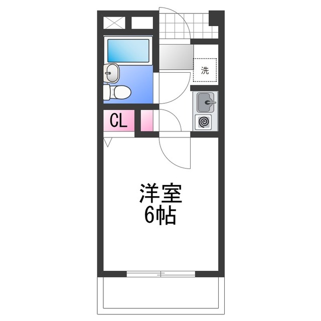 貝塚市海塚のマンションの間取り