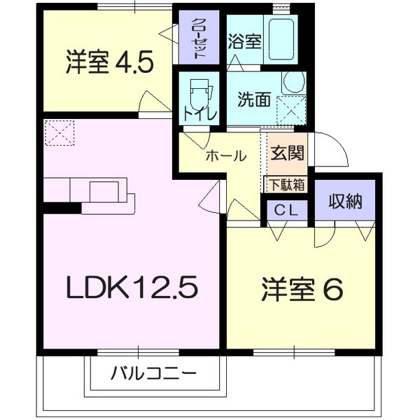 ディアス小野原　Ｂ棟の間取り