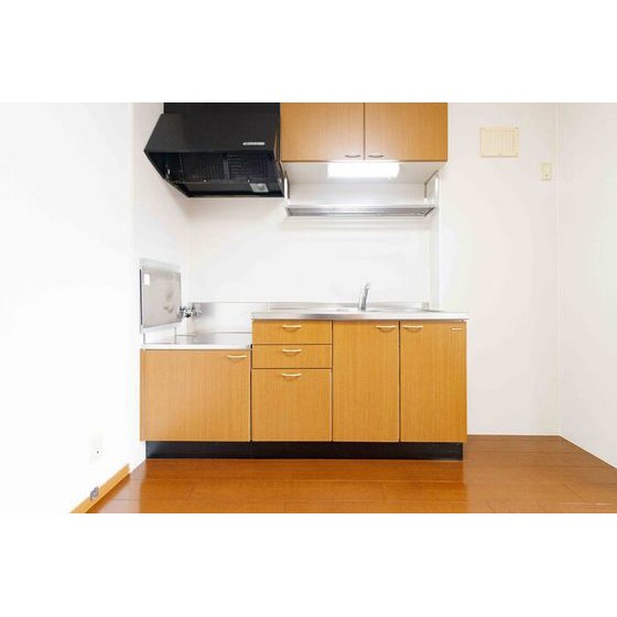 キッチン　２口ガスコンロ設置可能