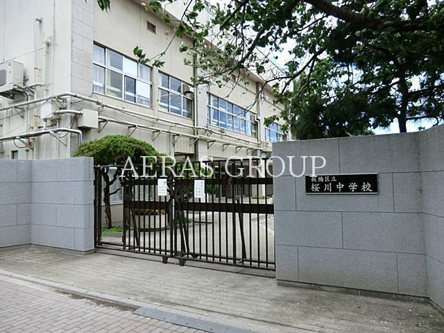 中学校　板橋区立桜川中学校（中学校）まで608m