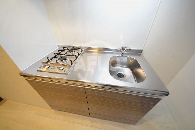 キッチン　ポルト・ボヌール四天王寺夕陽ヶ丘ミラージュ　2口ガス・キッチ