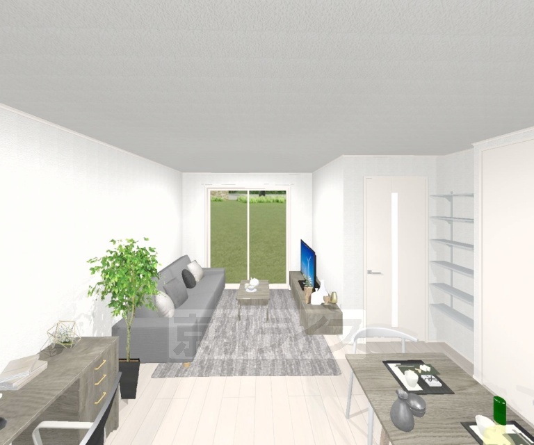 居室・リビング　家具家電はＣＧ加工です。