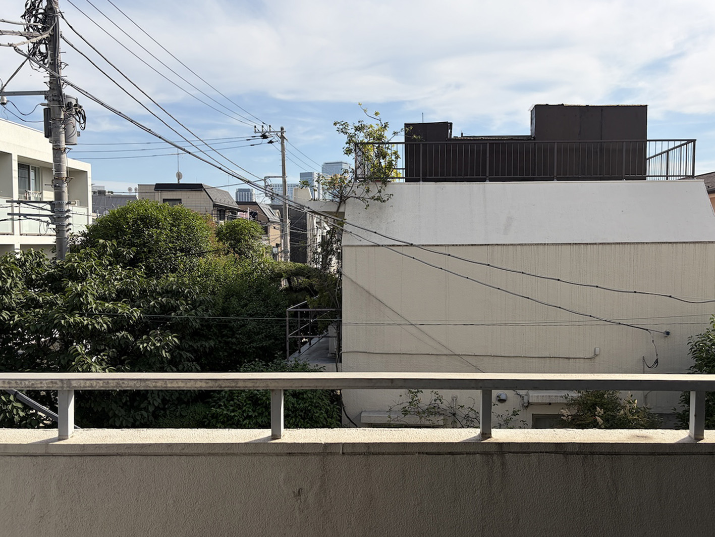 眺望　住宅地の中ですが緑の多い場所なので四季折々の景色が楽しめそう