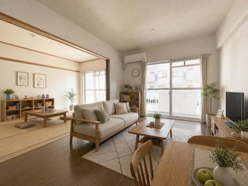 居室・リビング　※画像内の家具家電はＣＧ加工をしています。別号室参考写真。