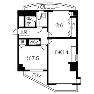 NYレジデンスいりなかの間取り写真
