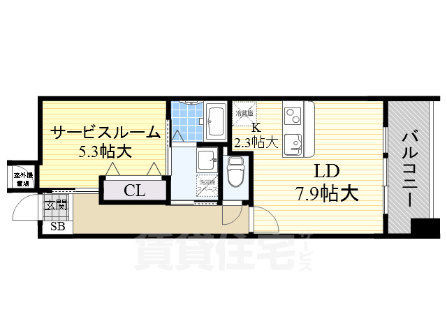 地下鉄今里筋線 今里駅 徒歩1分 10階建 築21年の間取り写真
