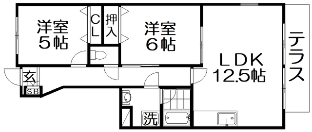 シャンドフルール1番館の間取り写真