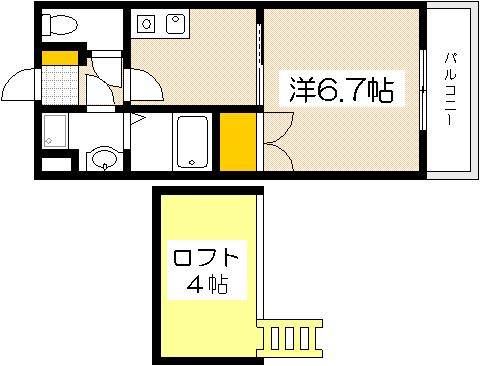 ＪＲ山陽本線 新井口駅 徒歩7分 3階建 築24年の間取り写真