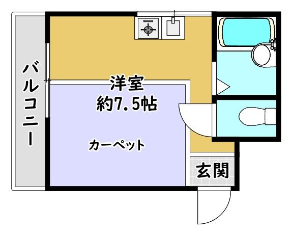 門真市北巣本町のマンションの間取り