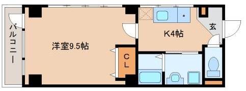 大津市末広町のマンションの間取り