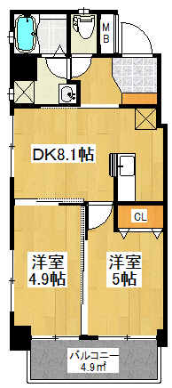 【プルーム下到津の間取り】