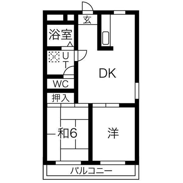 フラワーハイツ　ツボイの間取り