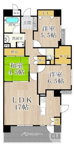 堺市西区鳳西町のマンションの間取り