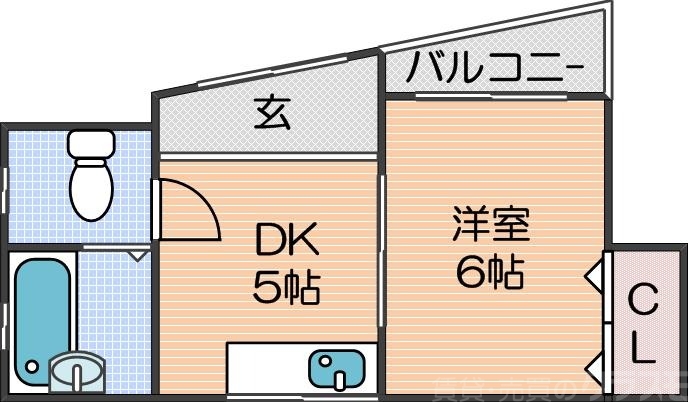 大阪市西成区千本南のアパートの間取り