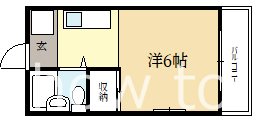 京都市左京区田中上玄京町のマンションの間取り