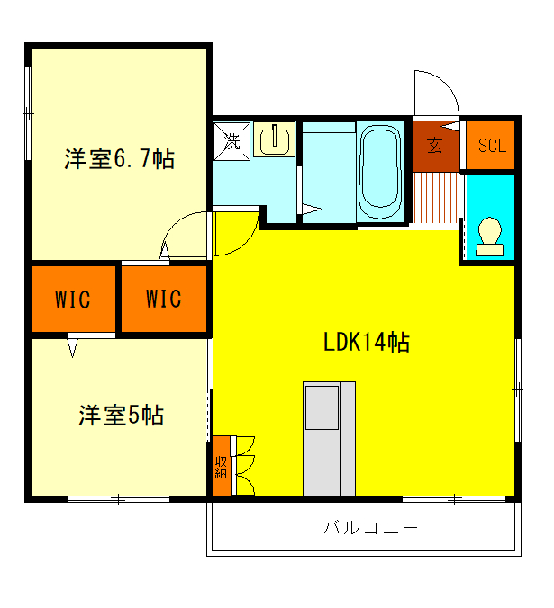 （仮称）学園西町1丁目ヘーベルメゾンの間取り