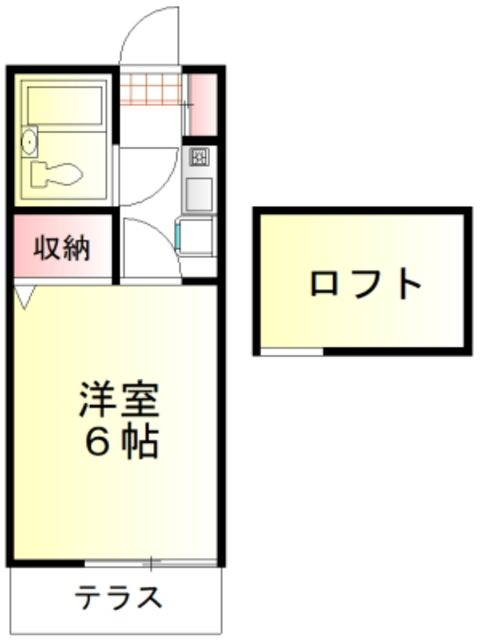 【坂戸市中富町のアパートの間取り】