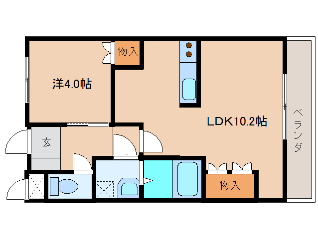 香芝市畑のマンションの間取り