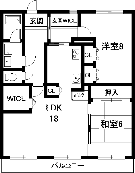 パークレーン千代田の間取り