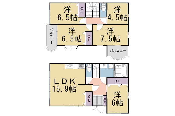 東神足２丁目戸建の間取り